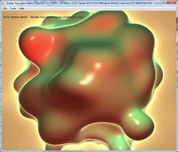 Shadertoy demo ported to GLSL Hacker