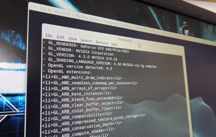 NVIDIA R319.23 for Linux, GLSL Hacker, compute shader demo