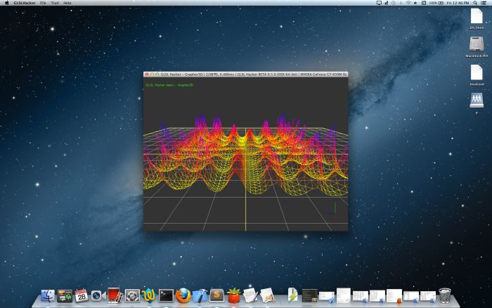 GLSL Hacker, Graph3D demo, Mac OS X
