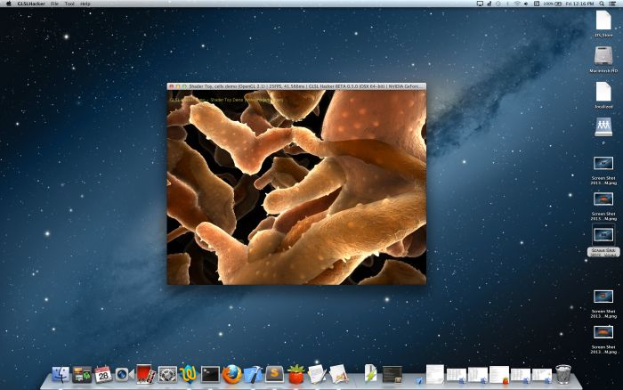 GLSL Hacker, Shadertoy cells demo, Mac OS X