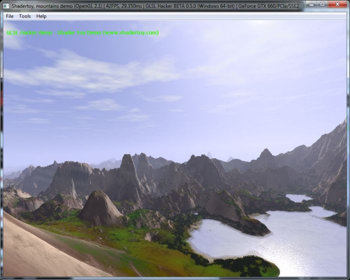 Shadertoy demo ported to GLSL Hacker