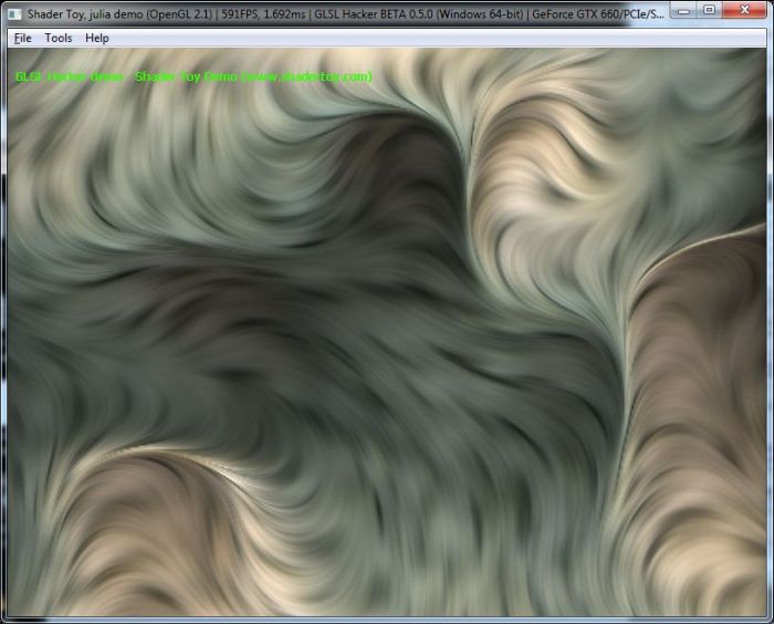 Shadertoy demo ported to GLSL Hacker