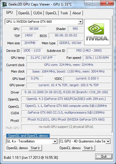 GPU Caps Viewer 1.18.1