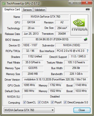 NVIDIA GeForce GTX 760