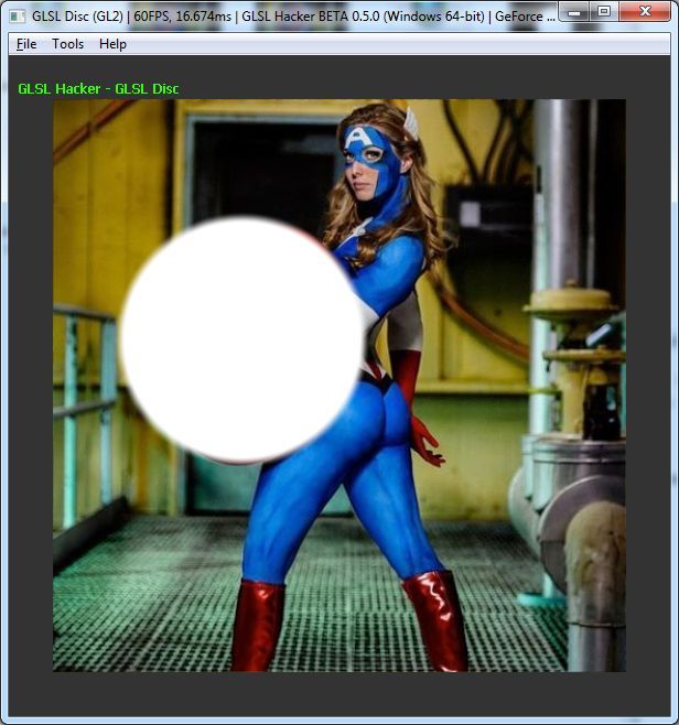 GLSL Hacker - GLSL program to draw a disc