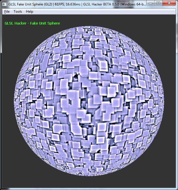 GLSL Hacker - GLSL program to draw a fake sphere