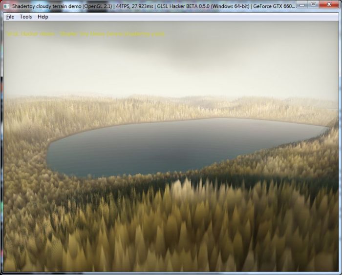 Shadertoy demo ported to GLSL Hacker