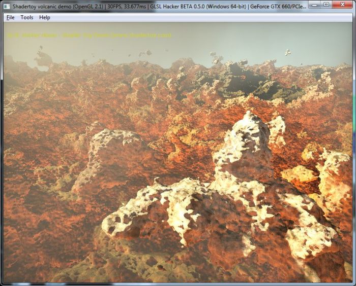 Shadertoy demo ported to GLSL Hacker