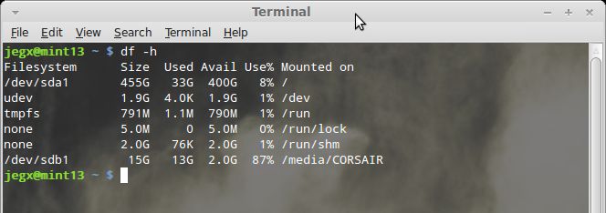 Linux Mint 13 terminal