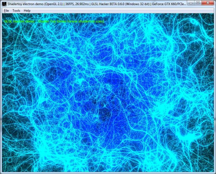Shadertoy demo ported to GLSL Hacker