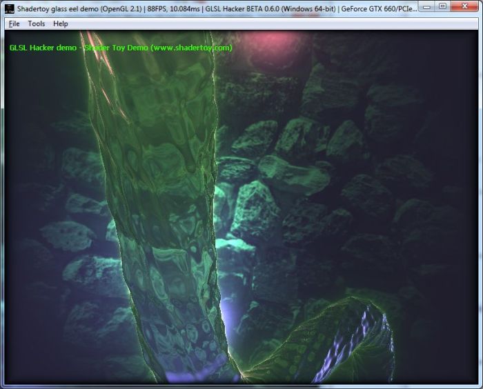 Shadertoy demo ported to GLSL Hacker