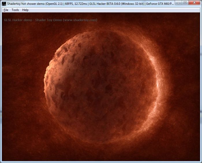 Shadertoy demo ported to GLSL Hacker