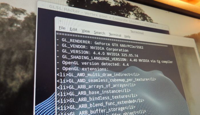 R325.05.14 OpenGL 4.4 driver for Linux + GLSL Hacker