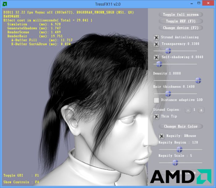AMD TressFX11 v2.0 Demo