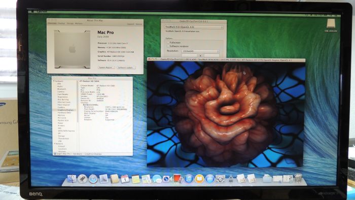 Hackintosh, OS X 10.9, GpuTest OpenGL 4 demo