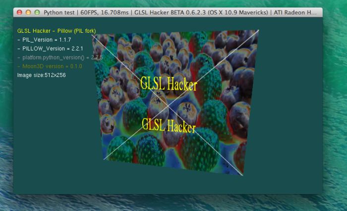 GLSL Hacker, Pillow (PIL fork) watermark, Python