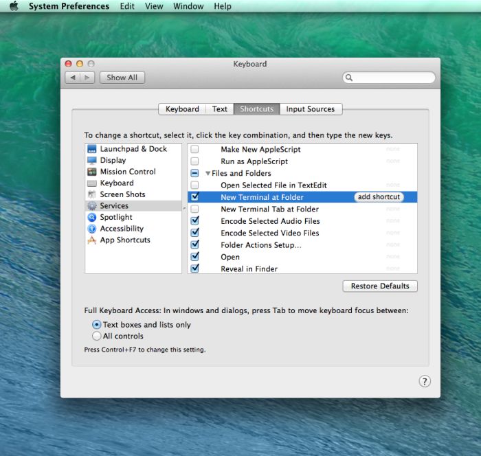How to Open a Terminal In OS X Finder