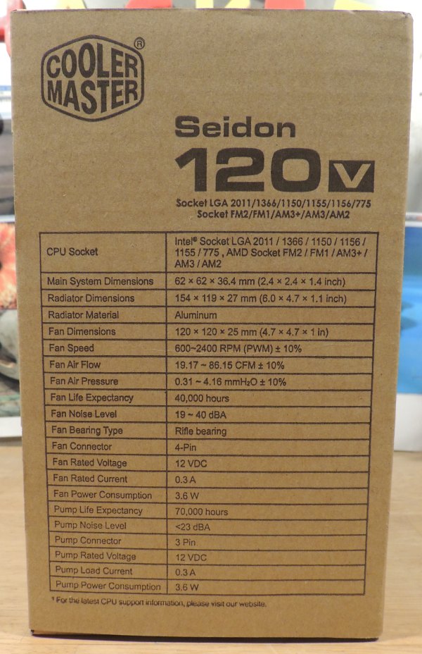 Cooler Master Seidon 120v CPU cooler