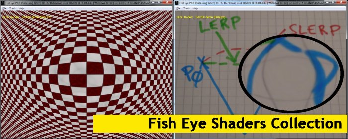 (GLSL Shader Library) Fish Eye Post Processing Filter, Dome Distortion