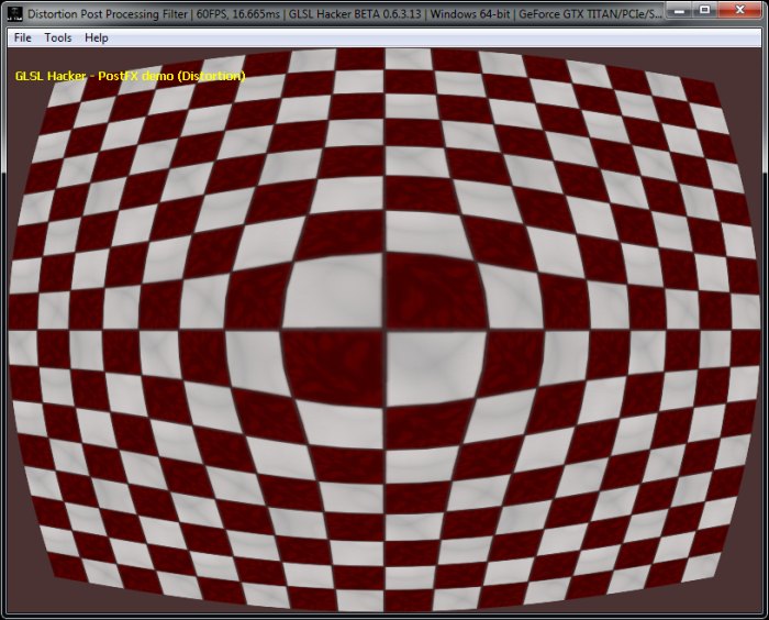 (GLSL Shader Library) Fish Eye Post Processing Filter, Dome Distortion, barrel distortion
