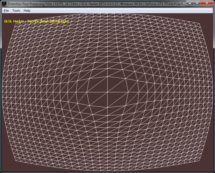 (GLSL Shader Library) Fish Eye Post Processing Filter, Dome Distortion, barrel distortion