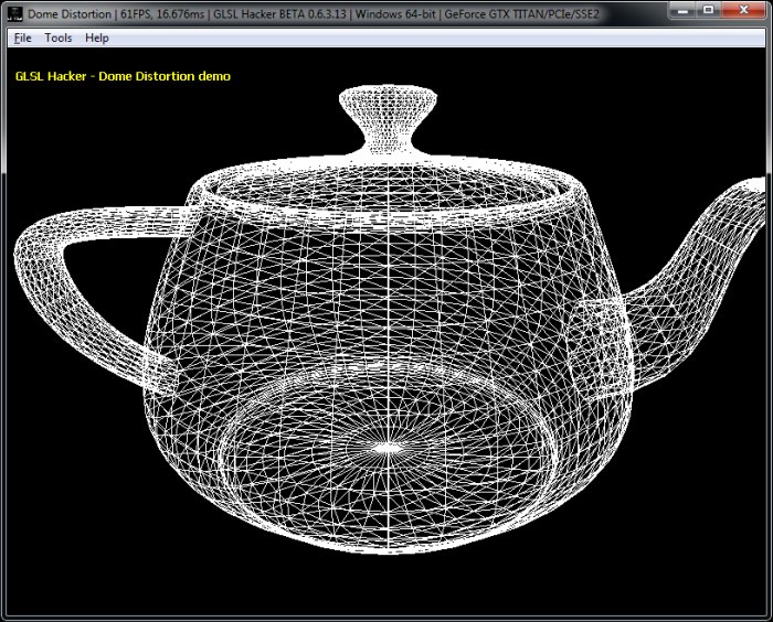 (GLSL Shader Library) Fish Eye Post Processing Filter, Dome Distortion, barrel distortion