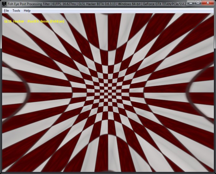 (GLSL Shader Library) Fish Eye Post Processing Filter, Dome Distortion, barrel distortion