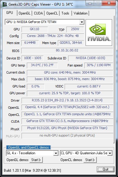 NVIDIA R335.23 WHQL - GPU Caps Viewer, GeForce GTX Titan