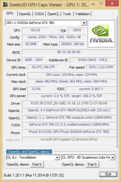 NVIDIA R337.50 + GPU Caps Viewer