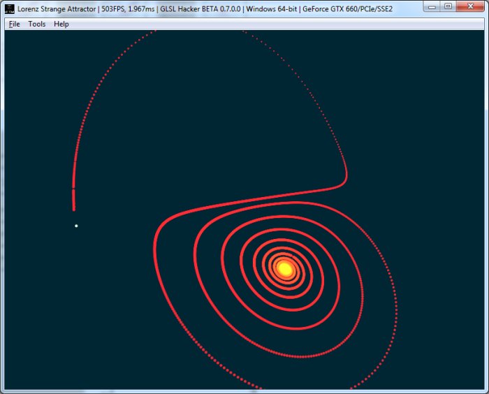 GLSL Hacker - Lorenz attractor