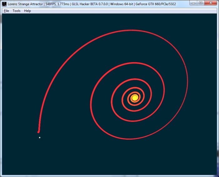 GLSL Hacker - Lorenz attractor