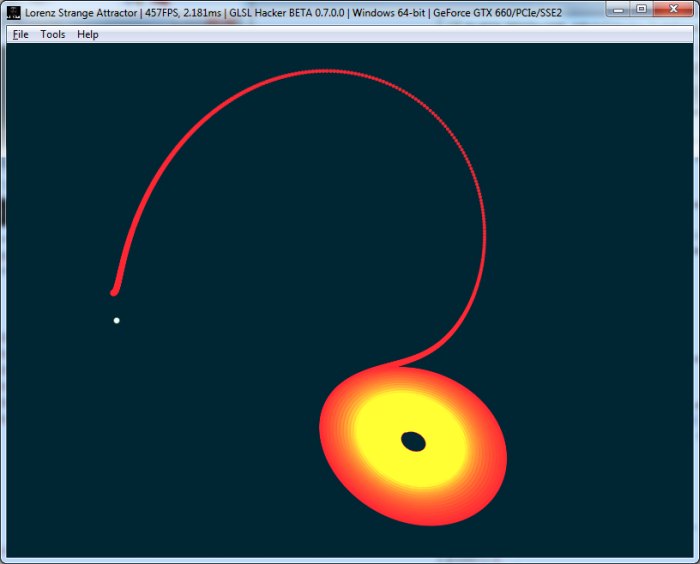 GLSL Hacker - Lorenz attractor