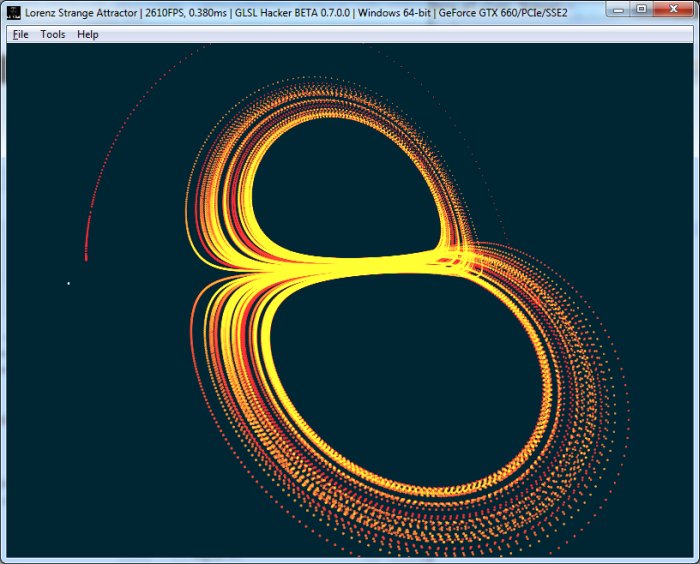 GLSL Hacker - Lorenz attractor