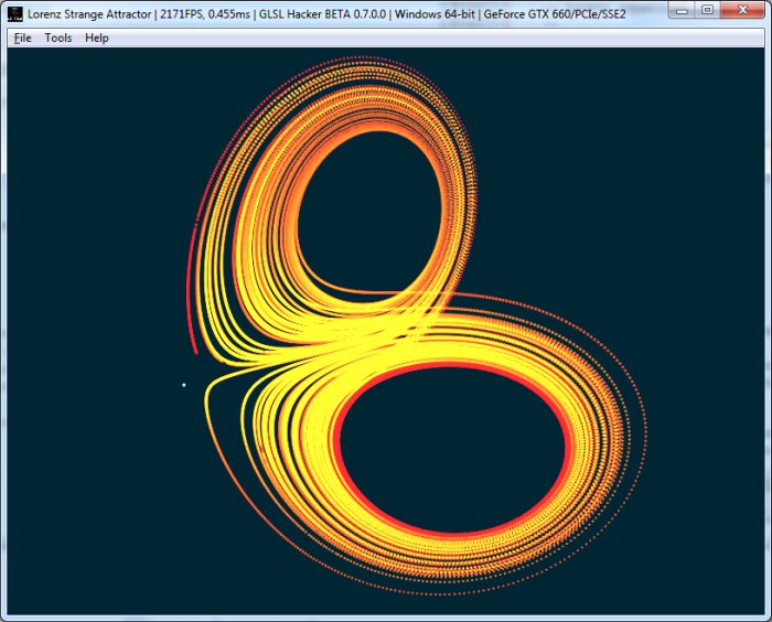GLSL Hacker - Lorenz attractor
