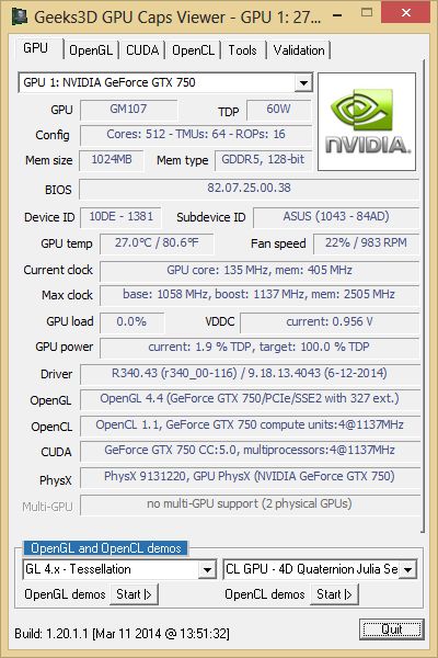 R340.43 + GPU Caps Viewer
