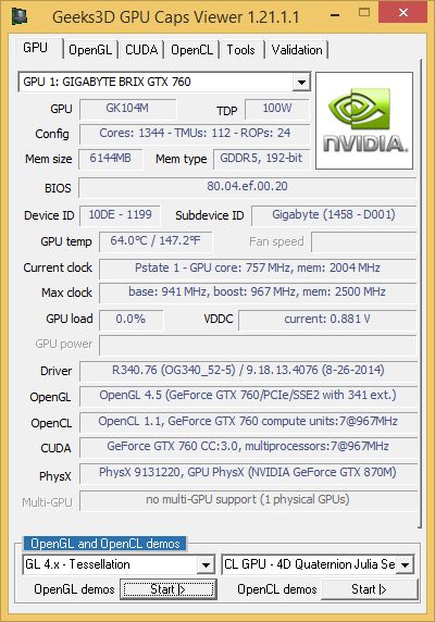 GIGABYTE BRIX GTX 760 Compact Gaming PC Kit