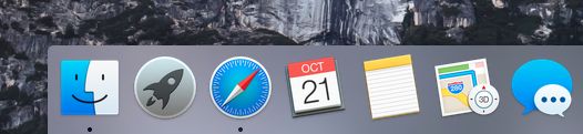 OS X 10.10 Yosemite - flat icons