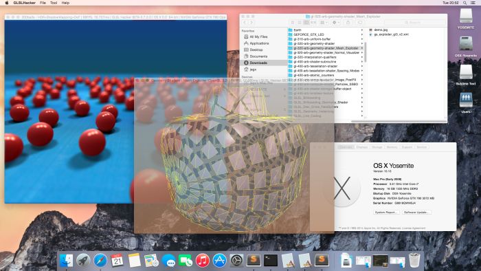 OS X 10.10 Yosemite - GLSL Hacker demos