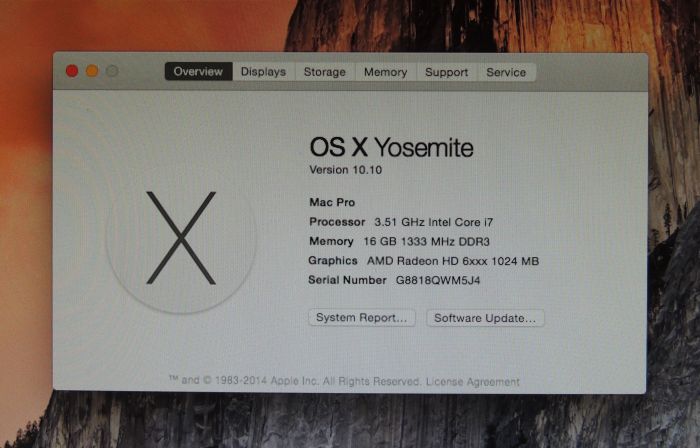 OS X 10.10 Yosemite - Radeon HD 6870