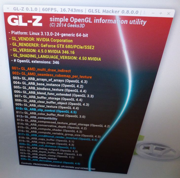 GL-Z: OpenGL information utility for Windows, Linux and OS X