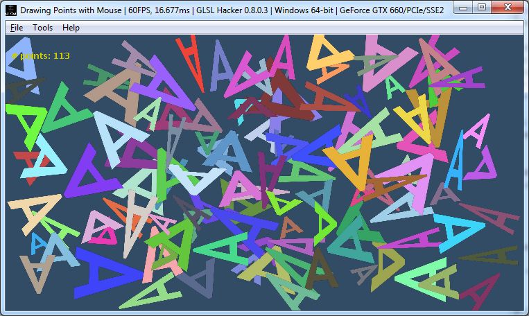 GLSL Hacker - Drawing Letters With Mouse