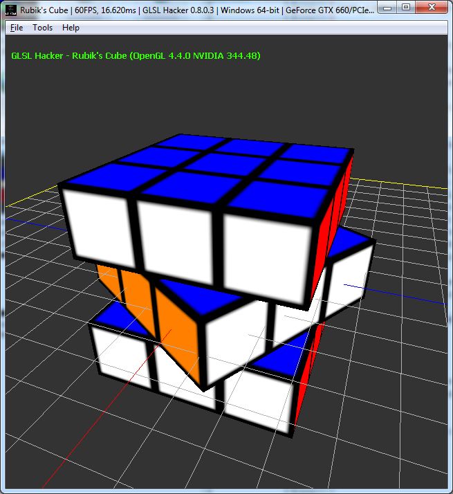 GLSL Hacker demo - Rubik's Cube