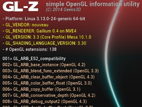 GL-Z - OpenGL information utility
