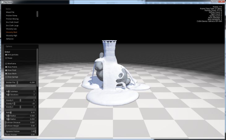 NVIDIA Flex demo