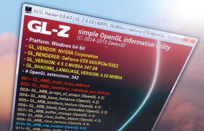 GL-Z OpenGL information utility