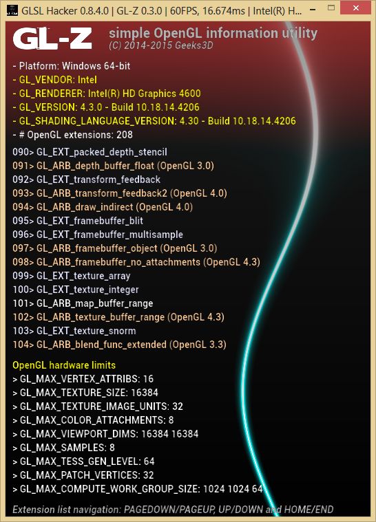 Intel v4206 - GL-Z 0.3.0