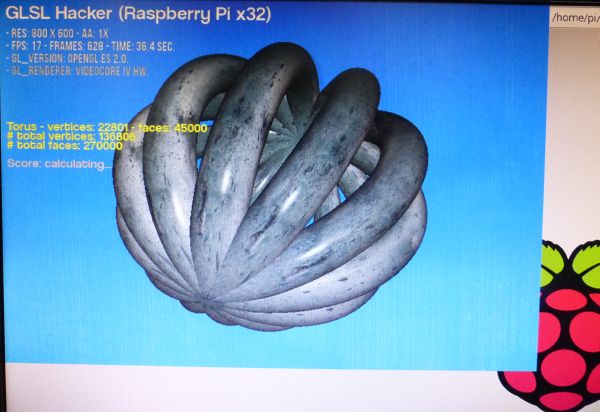 Raspberry Pi 2 GPU OpenGL benchmark