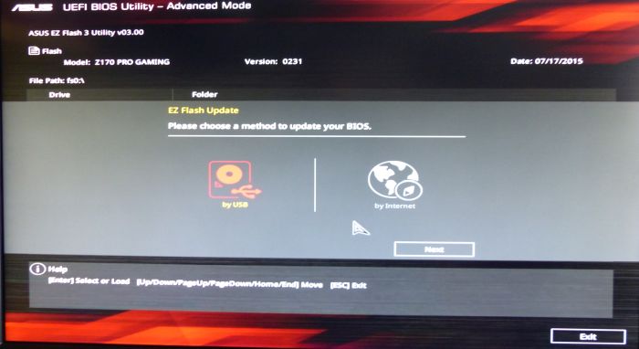 ASUS Z170 Pro Gaming Motherboard - BIOS