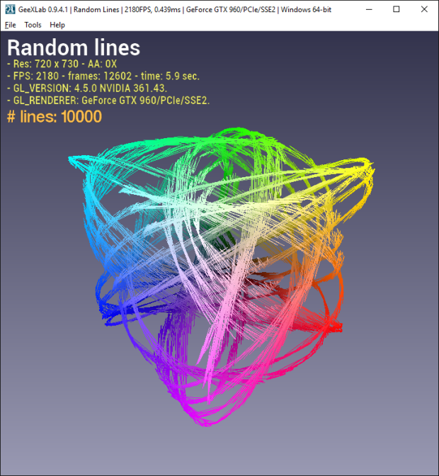 GeeXLab - Polylines and random lines