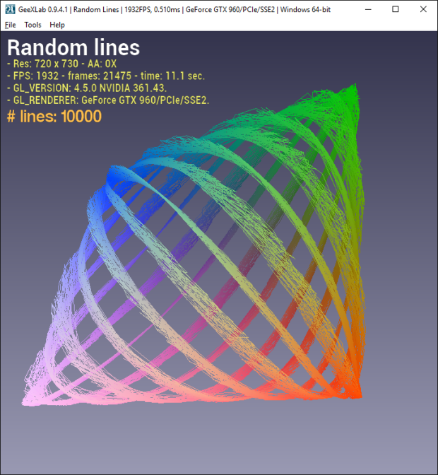 GeeXLab - Polylines and random lines